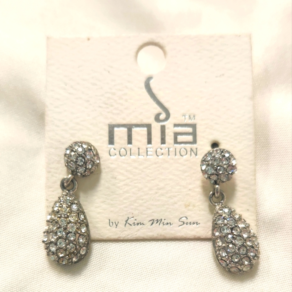 MIA COLLECTION Silver Drop Earrings